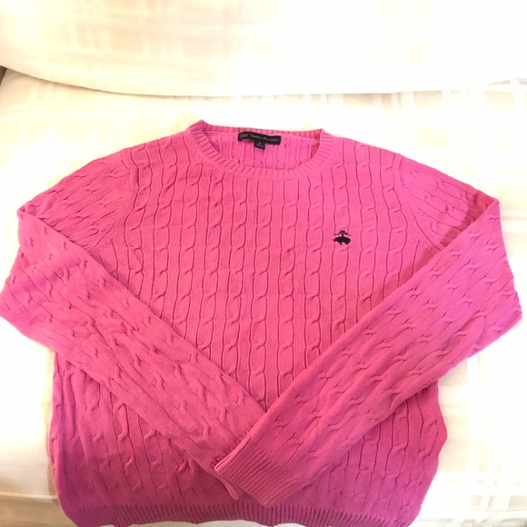 Brooks Brothers Pink Cable knit sweater. Size M - Picture 2 of 6